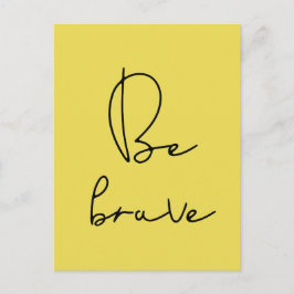 Wees dapper zwart lettertype briefkaart