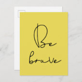 Wees dapper zwart lettertype briefkaart (Voorkant / Achterkant)