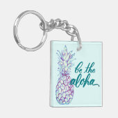 Wees de Aloha Ananas Plein Sleutelhanger Mini (Voorkant Links)