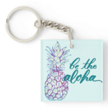 Wees de Aloha Ananas Plein Sleutelhanger Mini