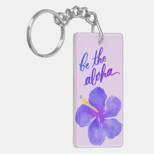 Wees de Aloha Hibiscus Sleutelhanger (Voorkant Links)