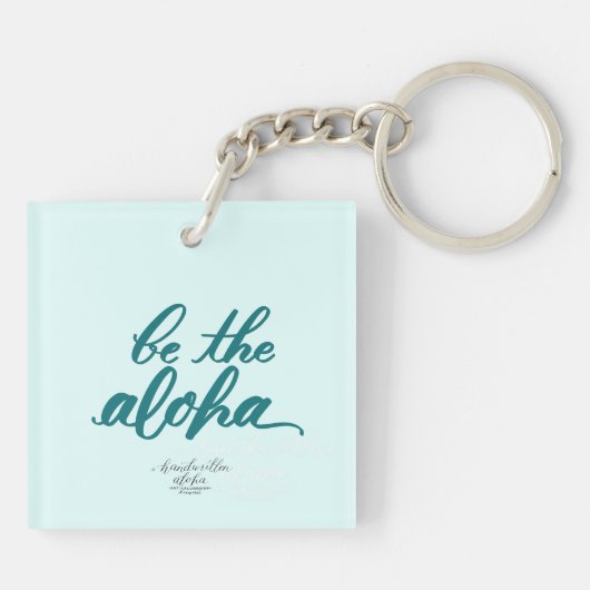 Wees de Aloha Pineapple Square Sleutelhanger Mini (Achterkant)