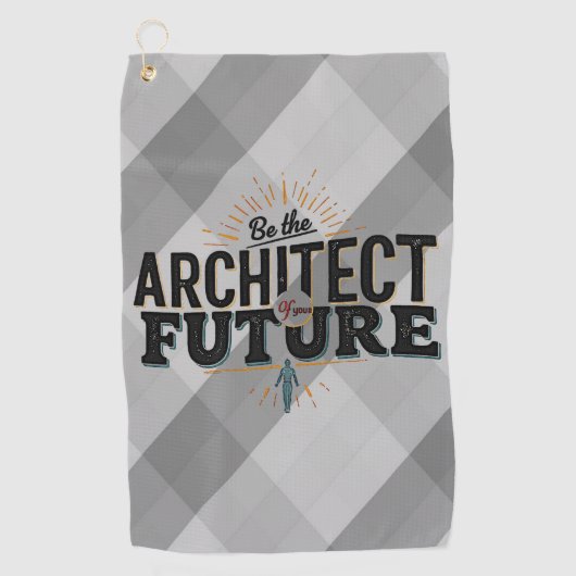 Wees de Architect van je Toekomst Golfhanddoek (Voorkant)