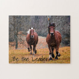 Wees de belangrijkste paarden voor races legpuzzel
