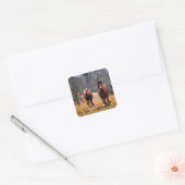 Wees de belangrijkste paarden voor races vierkante sticker (Envelop)