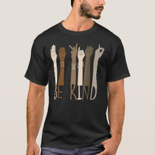 Wees de beste handtekeningen van ASL BLM Melanin P T-shirt