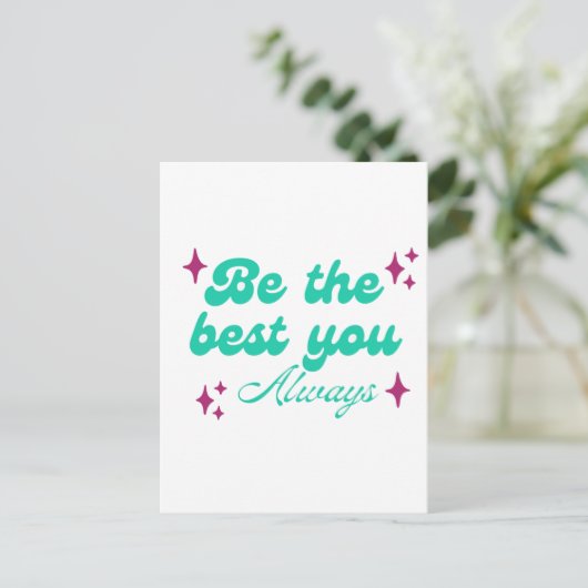 Wees de beste jij! briefkaart (Staand voorkant)