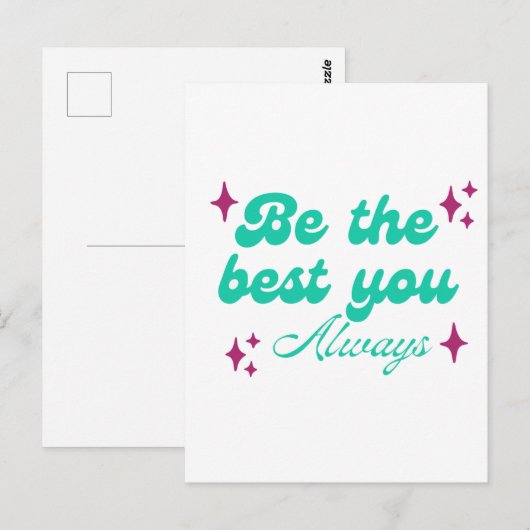 Wees de beste jij! briefkaart (Voorkant / Achterkant)