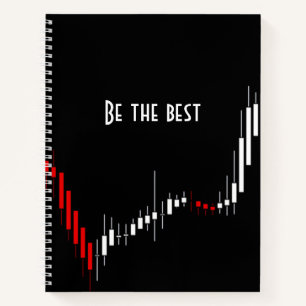 Wees de beste. notebook met voorex-monitorgrafiek notitieboek