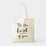 Wees de beste versie van je Canvas tas<br><div class="desc">Fysische canvas tas met hand geschreven prijsopgave.</div>