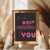 Wees de beste versie van je Schattigee kattenmuurk Poster