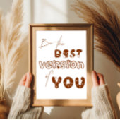 Wees de beste versie van je Schattigee kattenmuurk Poster