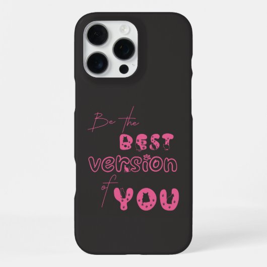 Wees de Beste Versie van Jou Schattige Kat iPhone Hoesje (Achterkant)