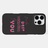 Wees de Beste Versie van Jou Schattige Kat iPhone Hoesje (Achterkant horizontaal)
