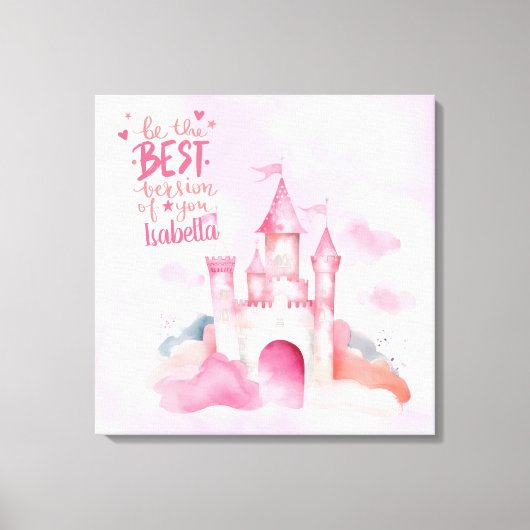 Wees de beste versie van u aanpasbaar canvas afdruk (Voorkant)