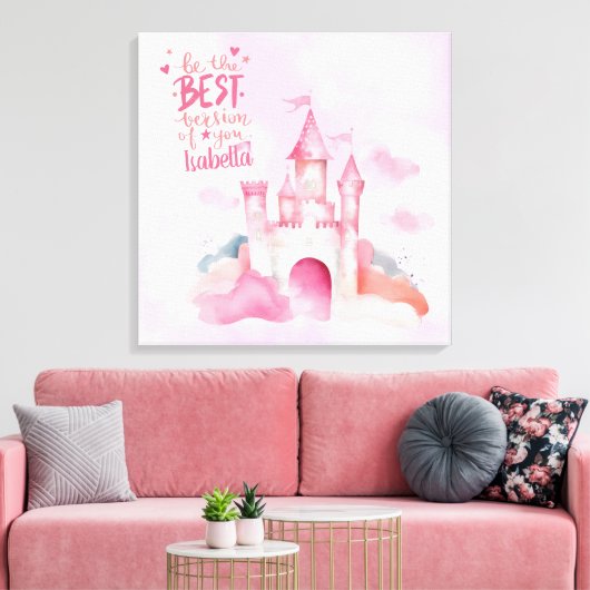 Wees de beste versie van u aanpasbaar canvas afdruk (Insitu (Woonkamer))