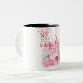 Wees de beste versie van u aanpasbaar tweekleurige koffiemok (Voorkant links)