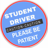 Wees de chauffeur van de patiënt - Let op! Sticker (Voorkant)