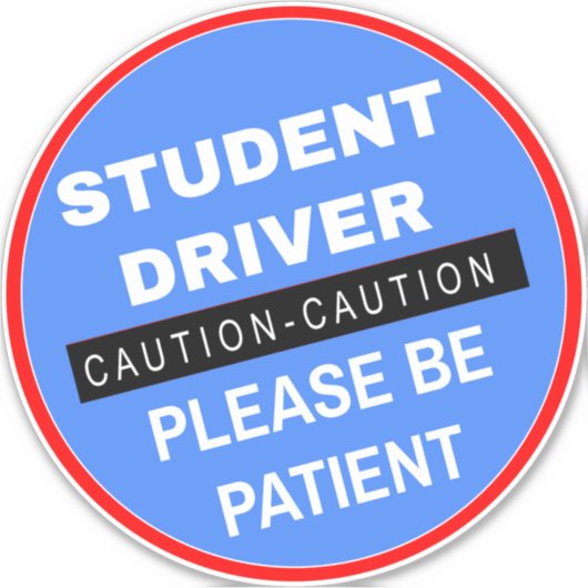 Wees de chauffeur van de patiënt - Let op! Sticker (Voorkant)