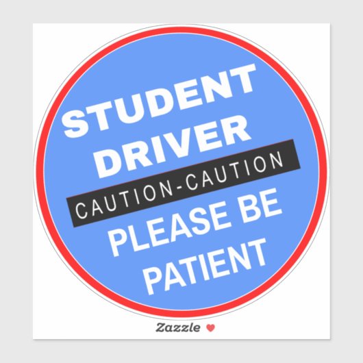 Wees de chauffeur van de patiënt - Let op! Sticker (Vel)