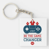 Wees de game changer #1 Gaming Sleutelhanger (voorkant)