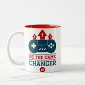 Wees de game changer #1 Gaming Tweekleurige Koffiemok (Links)