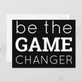 Wees de game changer Motivatie witte typografie Briefkaart (Voorkant / Achterkant)