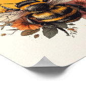 Wees de goede positieve affirmatie Retro Floral Poster (Hoek)