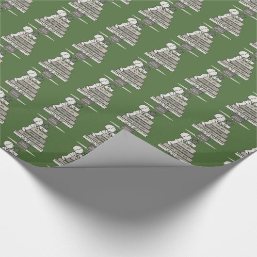 Wees de kerstboom (groen) cadeaupapier (Hoek)