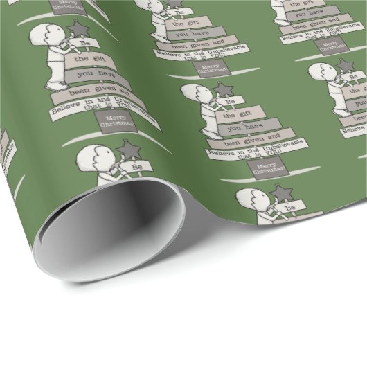 Wees de kerstboom (groen) cadeaupapier (Rol Hoek)