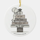 Wees de kerstboom keramisch ornament (Voorkant)