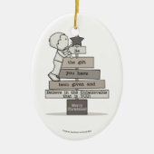 Wees de kerstboom keramisch ornament (Voorkant)