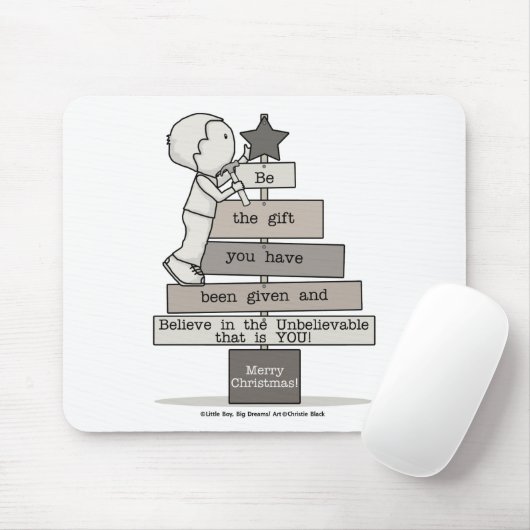 Wees de kerstboom muismat (Met muis)