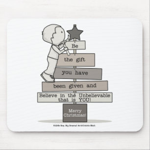 Wees de kerstboom muismat