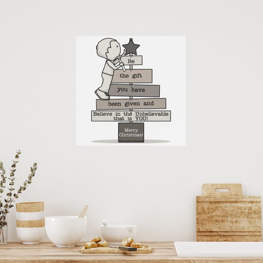 Wees de kerstboom poster (Keuken)