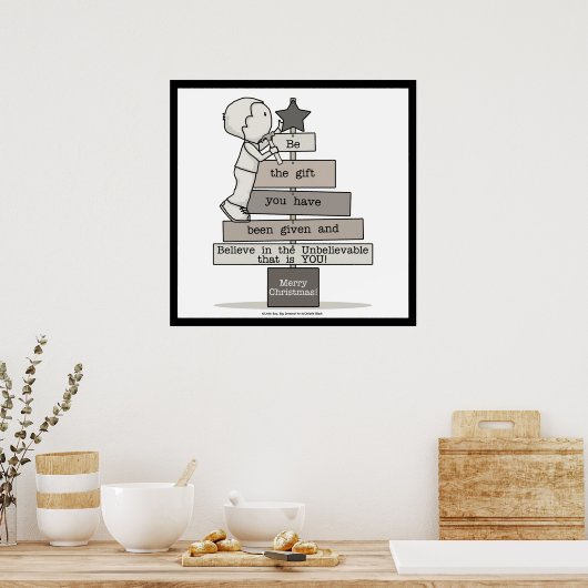 Wees de kerstboom poster (Keuken)