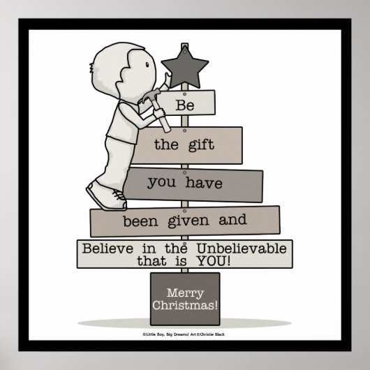 Wees de kerstboom poster (Voorkant)