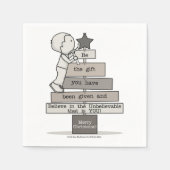 Wees de kerstboom servet (Voorkant)