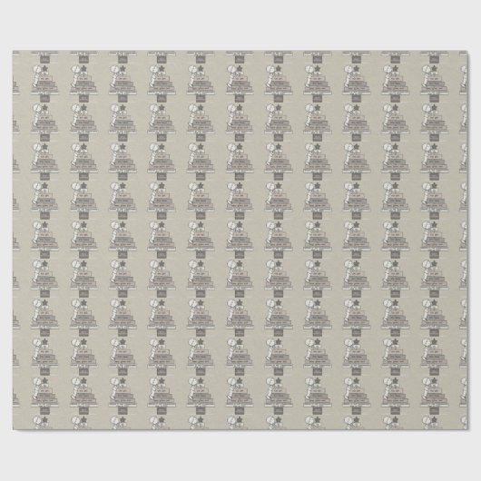 Wees de kerstboom (Tan) Cadeaupapier (Vlak)