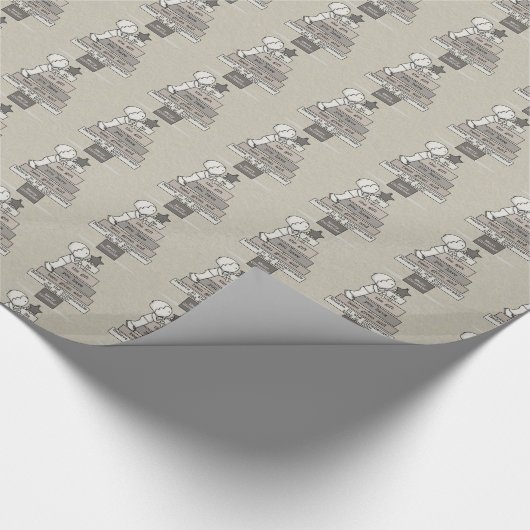 Wees de kerstboom (Tan) Cadeaupapier (Hoek)