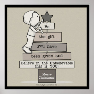 Wees de kerstboom (Tan) Poster