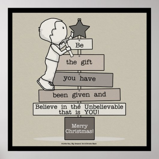 Wees de kerstboom (Tan) Poster (Voorkant)