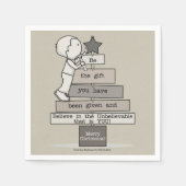 Wees de kerstboom (Tan) Servet (Voorkant)