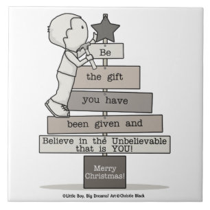 Wees de kerstboom tegeltje