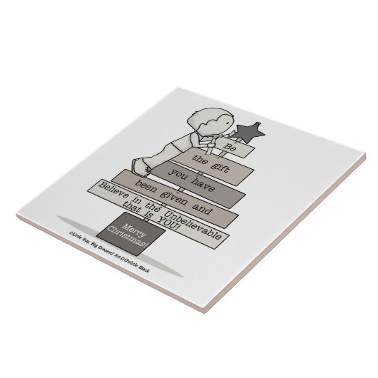 Wees de kerstboom tegeltje (Zijkant)