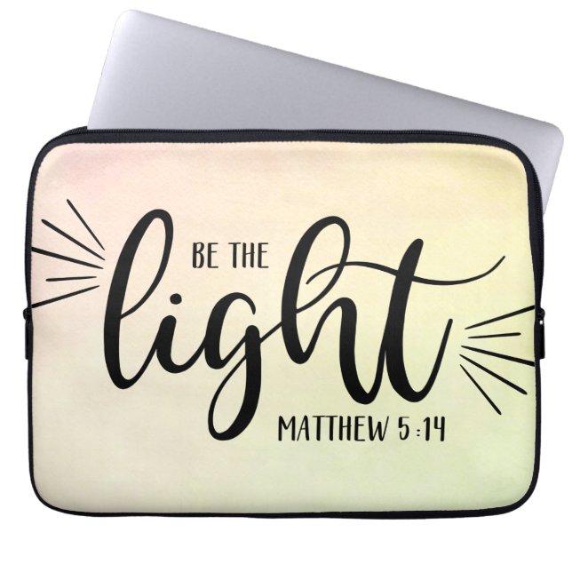 Wees de kleine Matthew 5:14-laptophoes Laptop Sleeve (Voorkant)