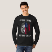 Wees de leeuw niet de schaap van de Amerikaanse le T-shirt (Voorkant volledig)