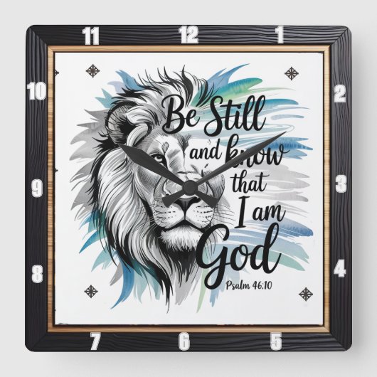 Wees de leeuw van Juda Vierkante Klok (Voorkant)