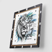 Wees de leeuw van Juda Vierkante Klok (Hoek)