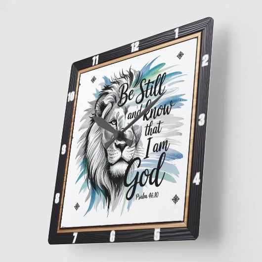 Wees de leeuw van Juda Vierkante Klok (Hoek)